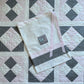 Pink and Grey Baby Girl Quilt, Handmade Heirloom Quality Baby Blanket (38x38) Adult Lap Quilt, FREE MATCHING BAG, Ready to Ship!