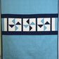 Pinwheels Baby Quilt - Star Fabric - Navy & Harbor Sky - Handmade Baby Blanket (39.5"x48")