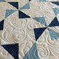 Pinwheels Baby Quilt - Star Fabric - Navy & Harbor Sky - Handmade Baby Blanket (39.5"x48")