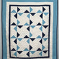 Pinwheels Baby Quilt - Star Fabric - Navy & Harbor Sky - Handmade Baby Blanket (39.5"x48")