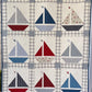 Handmade Baby Boy Sailboat Quilt - Nautical Sailboats Red, White & Blue Baby Blanket, Wall Hanging, Table Topper (36x42.5) Ready to Ship!
