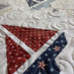 Handmade Baby Boy Sailboat Quilt - Heirloom Quilt, Nautical Home Decor 42"x52"