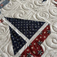 Handmade Baby Boy Sailboat Quilt - Heirloom Quilt, Nautical Home Decor 42"x52"