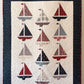 Handmade Baby Boy Sailboat Quilt - Heirloom Quilt, Nautical Home Decor 42"x52"
