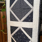 Handmade Quilted Table Runner, Navy & White, Japanese Sashiko Prints, Table Topper (13.5x46) Ready to Ship and Free Shipping!