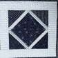 Handmade Quilted Table Runner, Navy & White, Japanese Sashiko Prints, Table Topper (13.5x46) Ready to Ship and Free Shipping!