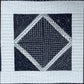 Handmade Quilted Table Runner, Navy & White, Japanese Sashiko Prints, Table Topper (13.5x46) Ready to Ship and Free Shipping!