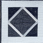 Handmade Quilted Table Runner, Navy & White, Japanese Sashiko Prints, Table Topper (13.5x46) Ready to Ship and Free Shipping!