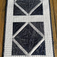 Handmade Quilted Table Runner, Navy & White, Japanese Sashiko Prints, Table Topper (13.5x46) Ready to Ship and Free Shipping!