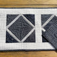 Handmade Quilted Table Runner, Navy & White, Japanese Sashiko Prints, Table Topper (13.5x46) Ready to Ship and Free Shipping!