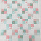 Handmade Baby Quilt - Baby Blanket, Adult Lap Quilt, Pink, Peach, Seafoam, Custom Quilted Hearts - Ready to Ship