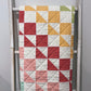 Handmade Baby Quilt, Colorful Patchwork Baby Blanket, Adult Lap Quilt, Gender Neutral, 36"x39" - Free Matching Gift Bag, Ready to Ship!