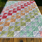 Handmade Baby Quilt, Colorful Patchwork Baby Blanket, Adult Lap Quilt, Gender Neutral, 36"x39" - Free Matching Gift Bag, Ready to Ship!