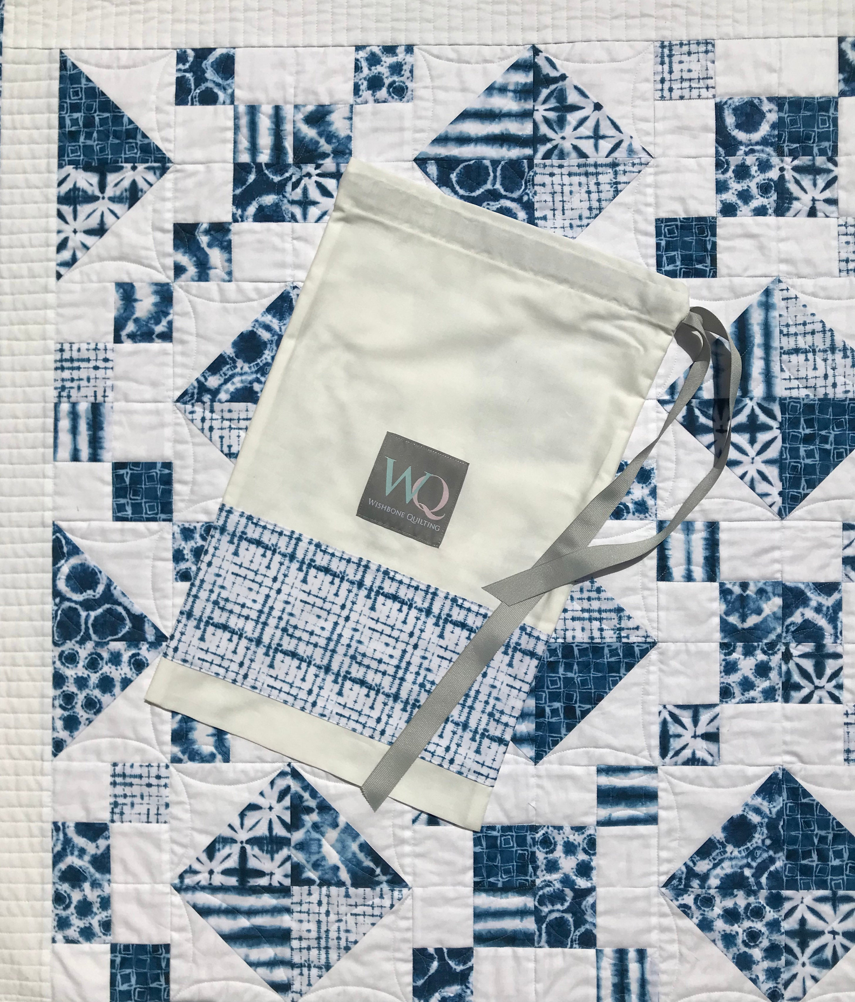 Handmade Baby Quilt or Adult Lap Quilt - Shibori Blue & White - Gender  Neutral Quilt (36x36) Ready to Ship!