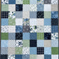 Handmade Baby Quilt, Moda Shoreline Fabric, Patchwork Baby Blanket (36x36), Adult Lap Quilt, Table Topper, Ready to Ship!