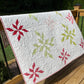 Christmas Snowflakes Handmade Quilt, Baby Blanket, Adult Lap Quilt - 47x47, Gender Neutral - Ready to Ship