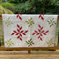 Christmas Snowflakes Handmade Baby Quilt, Heirloom Baby Blanket, Holiday Decor, Adult Lap Quilt, Table Topper (47x47)  Ready to Ship!