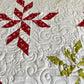 Christmas Snowflakes Handmade Baby Quilt, Heirloom Baby Blanket, Holiday Decor, Adult Lap Quilt, Table Topper (47x47)  Ready to Ship!