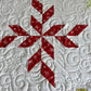 Christmas Snowflakes Handmade Baby Quilt, Heirloom Baby Blanket, Holiday Decor, Adult Lap Quilt, Table Topper (47x47)  Ready to Ship!