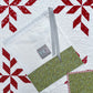 Christmas Snowflakes Handmade Baby Quilt, Heirloom Baby Blanket, Holiday Decor, Adult Lap Quilt, Table Topper (47x47)  Ready to Ship!