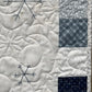 Handmade Snowman Baby Quilt, Winter Wall Hanging (40x48.5)  Ready to Ship!