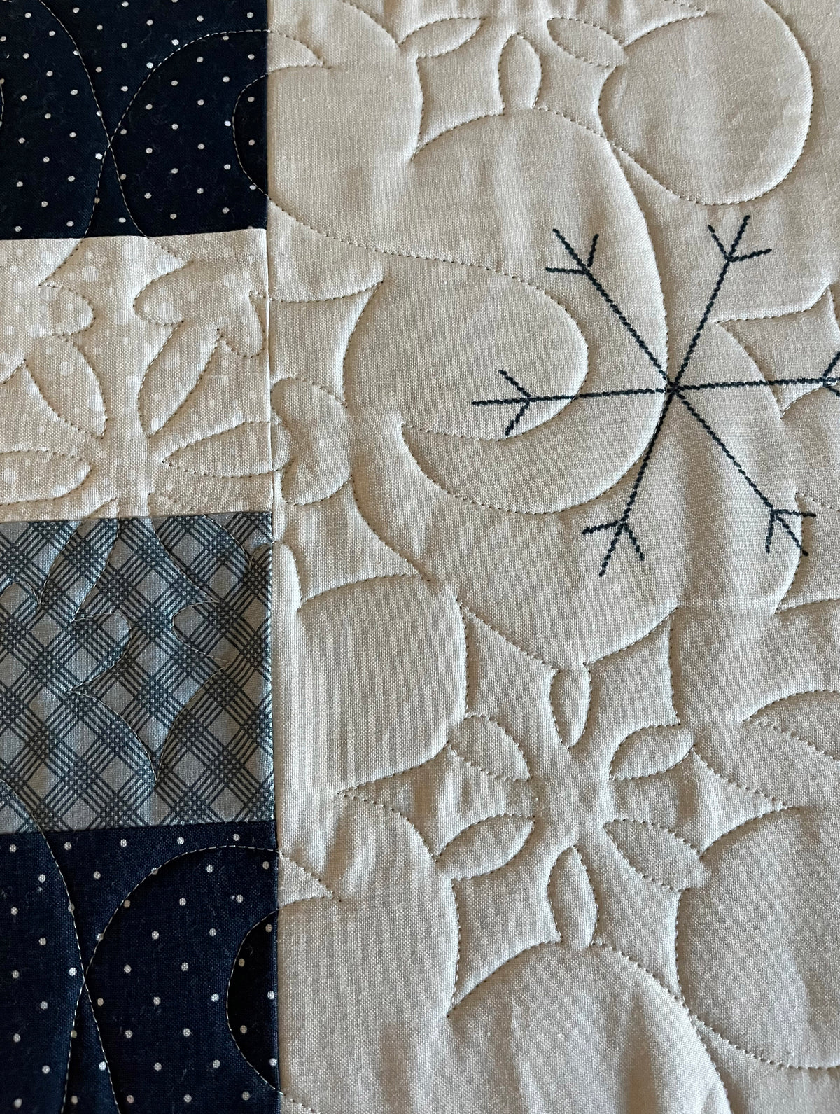 Handmade Snowman Baby Quilt (40x48.5) Double Sided!