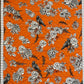 Halloween Table Runner - Handmade Quilted - Grey, Orange, Cream with Crows, Pumpkins, Stars (12.5x52)