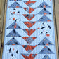 Halloween Table Runner - Handmade Quilted, Orange & Grey (15.5x49.5) READY TO SHIP!