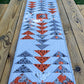 Halloween Table Runner - Handmade Quilted, Orange & Grey (12.5x52)  - READY TO SHIP!