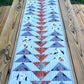 Halloween Table Runner - Handmade Quilted, Orange & Grey (15.5x49.5) READY TO SHIP!