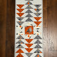 Halloween Table Runner - Handmade Quilted - Grey, Orange, Cream with Crows, Pumpkins, Stars (12.5x52)