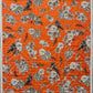 Halloween Table Runner - Handmade Quilted - Grey, Orange, Cream with Crows, Pumpkins, Stars (15.5x 49.5)