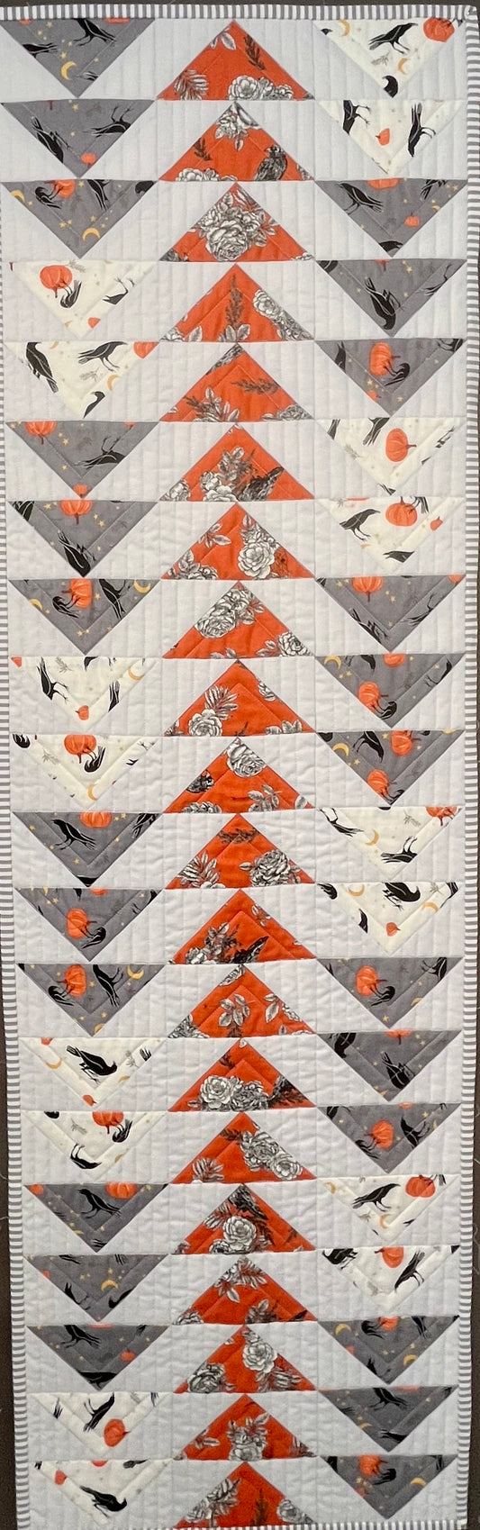 Handmade Halloween Quilted Table Runner - Custom Quilted  (15.5x 49.5) ONE OF A KIND - Ready to Ship!