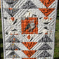 Halloween Table Runner - Handmade Quilted, Orange & Grey (12.5x52)  - READY TO SHIP!