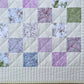 Springtime Handmade Baby Girl Quilt, Patchwork Baby Girl Blanket (38"x40") Pastel Easter Colors, Ready to Ship!