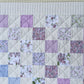 Springtime Handmade Baby Girl Quilt, Patchwork Baby Girl Blanket (38"x40") Pastel Easter Colors, Ready to Ship!