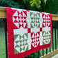 Handmade Christmas Baby Quilt, Baby's First Christmas Blanket, Adult Lap Quilt, Table Topper, Wall Hanging (37.5x37.5)