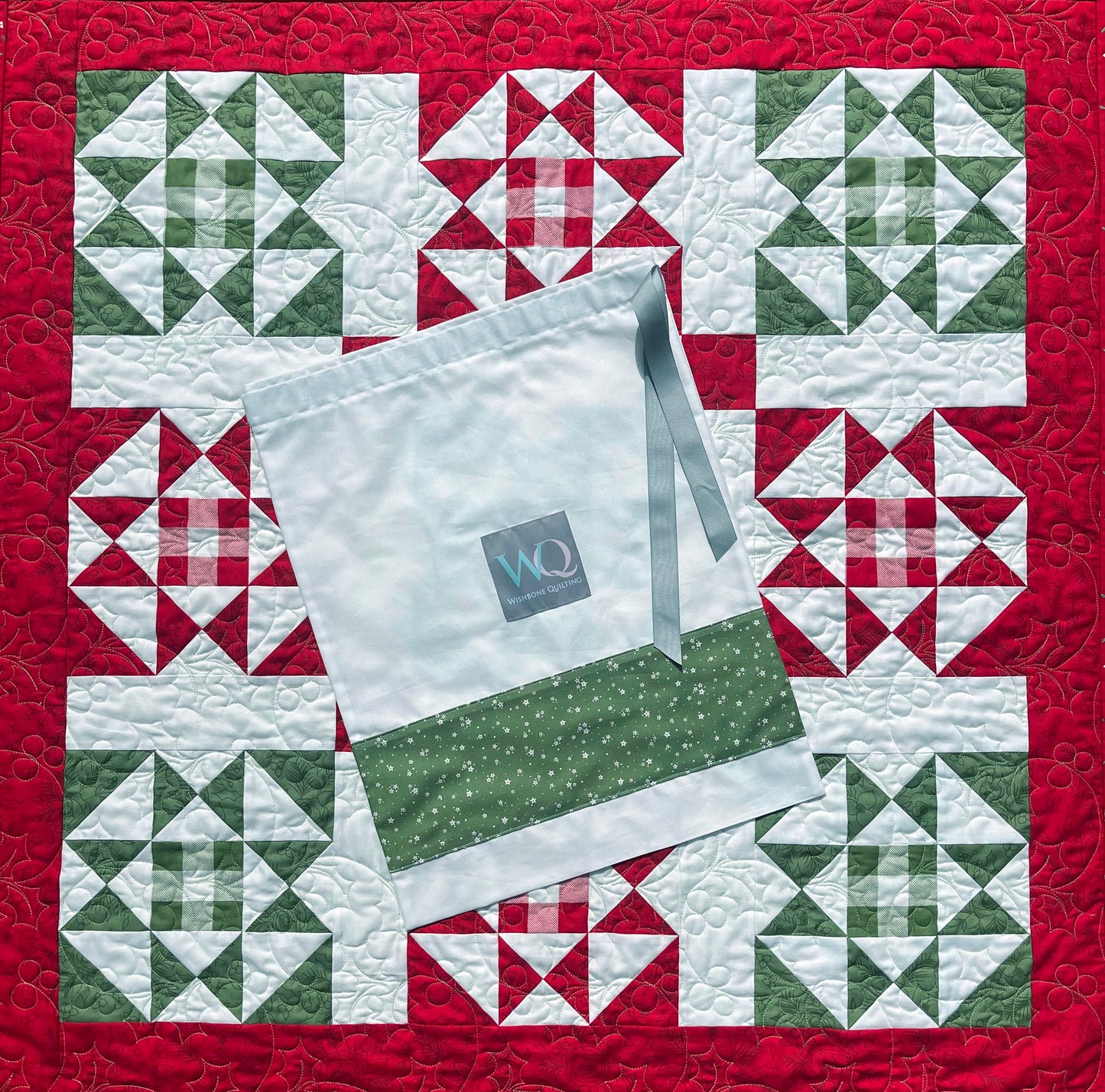 Handmade Christmas Baby Quilt, Baby's First Christmas Blanket, Adult Lap Quilt, Table Topper, Wall Hanging (37.5x37.5)