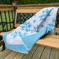 Handmade Throw Quilt - Stars & Clouds - Baby/Lap/Throw - 54(W)x57(L)
