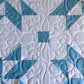 Handmade Throw Quilt - Stars & Clouds - Baby/Lap/Throw - 54(W)x57(L)