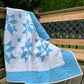 Handmade Throw Quilt - Stars & Clouds - Baby/Lap/Throw - 54(W)x57(L)