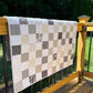Handmade Baby Quilt - Neutral Colors Baby Blanket, Tan, Grey, Cream & White, Gender Neutral, Adult Lap Quilt (36x39) Free Shipping!