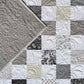 Handmade Baby Quilt - Neutral Colors Baby Blanket, Tan, Grey, Cream & White, Gender Neutral, Adult Lap Quilt (36x39) Free Shipping!