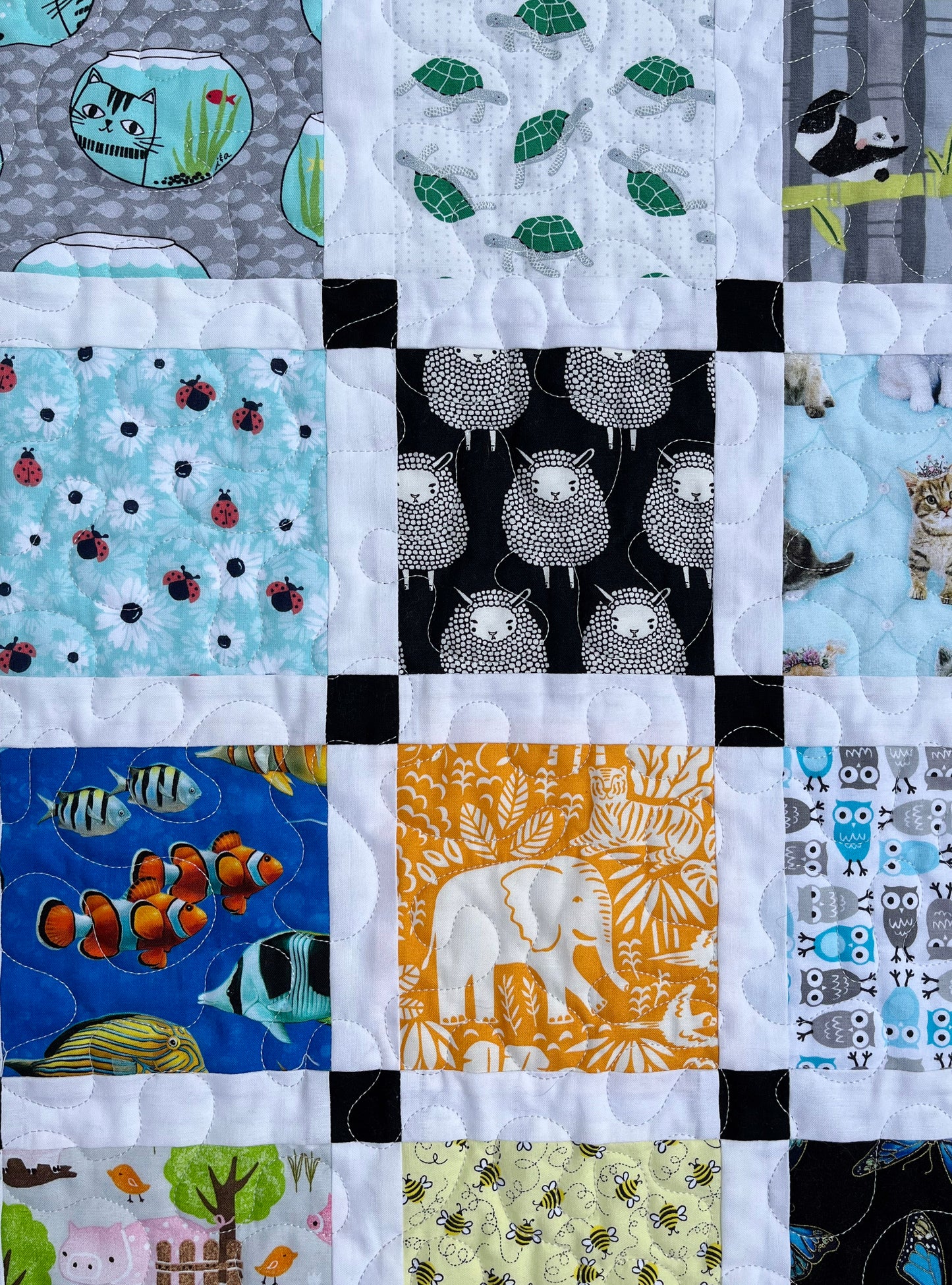 Storybook2 Baby Quilt - Handmade Baby Blanket, Snuggle With Baby and Find and Name all the Items (37.5x43) Gender Neutral - Ready to Ship!