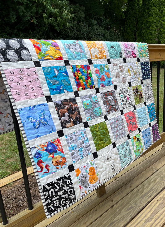 Handmade Horse Storybook Quilt (36.5x43) Custom Order for Kat
