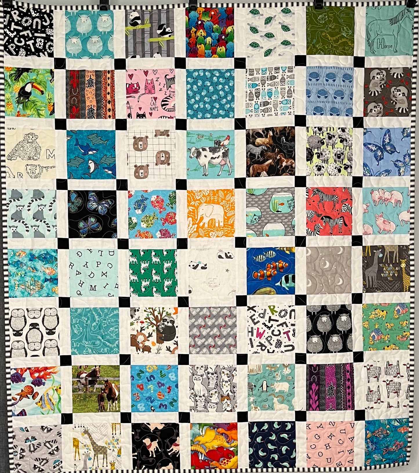 Storybook6 Handmade Baby Quilt - Special Order for Margot (37.75x43.5)