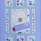 Butterflies and Fireflies, Handmade Baby Girl Quilt, Baby Girl Blanket, Purple Gingham (35x42) Ready to Ship!