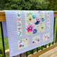 Butterflies and Fireflies, Handmade Baby Girl Quilt, Baby Girl Blanket, Purple Gingham (35x42) Ready to Ship!