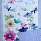 Butterflies and Fireflies, Handmade Baby Girl Quilt, Baby Girl Blanket, Purple Gingham (35x42) Ready to Ship!