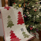 Handmade Christmas Baby Quilt, Heirloom Blanket, Home Decor, Table Topper  (36.5x40.5)